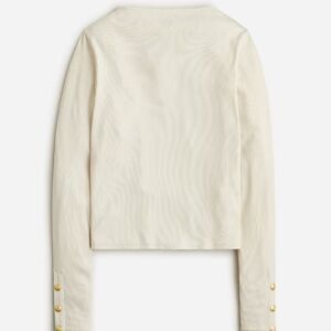 J.Crew Vintage rib split-neck T-shirt with buttons